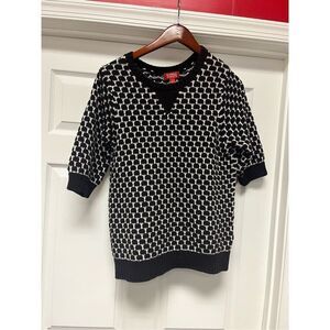 Kima Zabete for Target Black & Cream 3/4 Sleeve Sweater sz S EUC